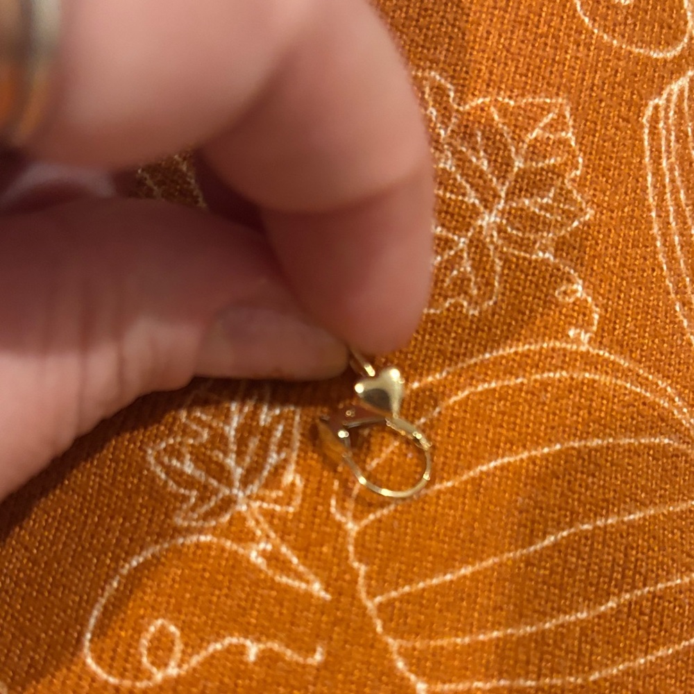 NWOT Babies/kids Gold Heart-Shaped Earring FRED MEYER JEWELRS